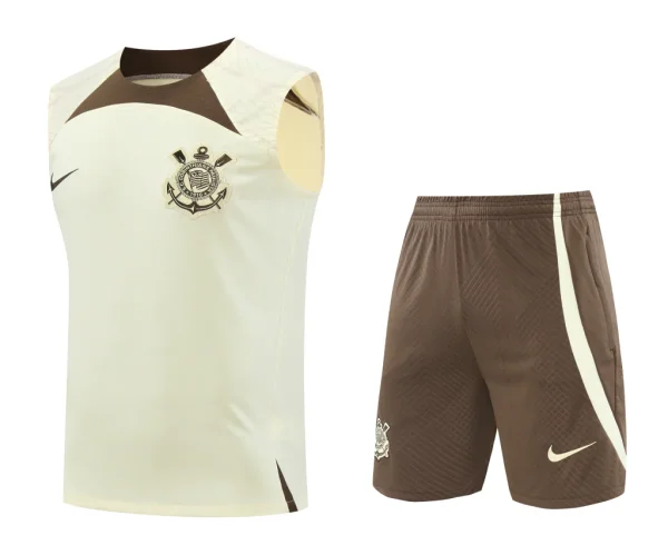 Conjunto Corinthians Bege - Treino