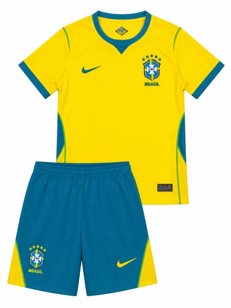 Conjunto Infantil Brasil Amarelo 2026